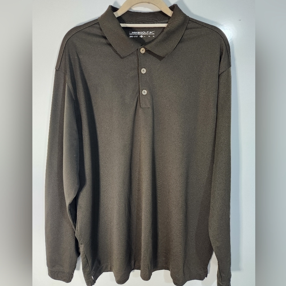 Nike Golf Men's Brown/Olive Polo Shirt, Size XL